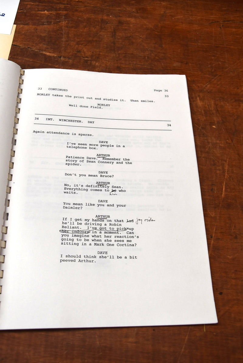 Load image into Gallery viewer, &quot;Minder&quot; - George Cole&#39;s Own Script (Signed) Plus Arfur/Terry Signatures

