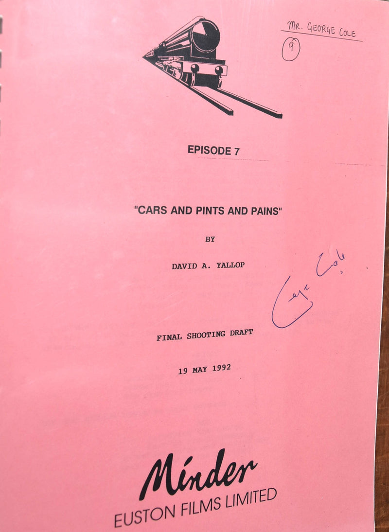 Load image into Gallery viewer, &quot;Minder&quot; - George Cole&#39;s Own Script (Signed) Plus Arfur/Terry Signatures
