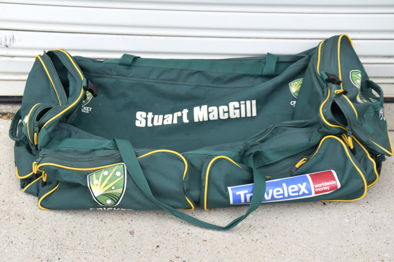 Load image into Gallery viewer, Stuart MacGill Collection - Ashes Kitbag, Signed Award, NSW Helmet
