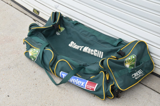 Stuart MacGill Collection - Ashes Kitbag, Signed Award, NSW Helmet