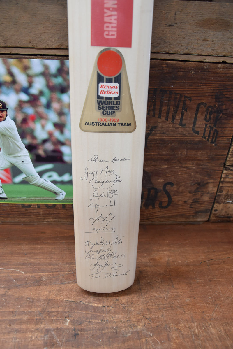Load image into Gallery viewer, 1988-89 World Series Cup Bat Personally Signed by Australia, WIndies and Pakistan
