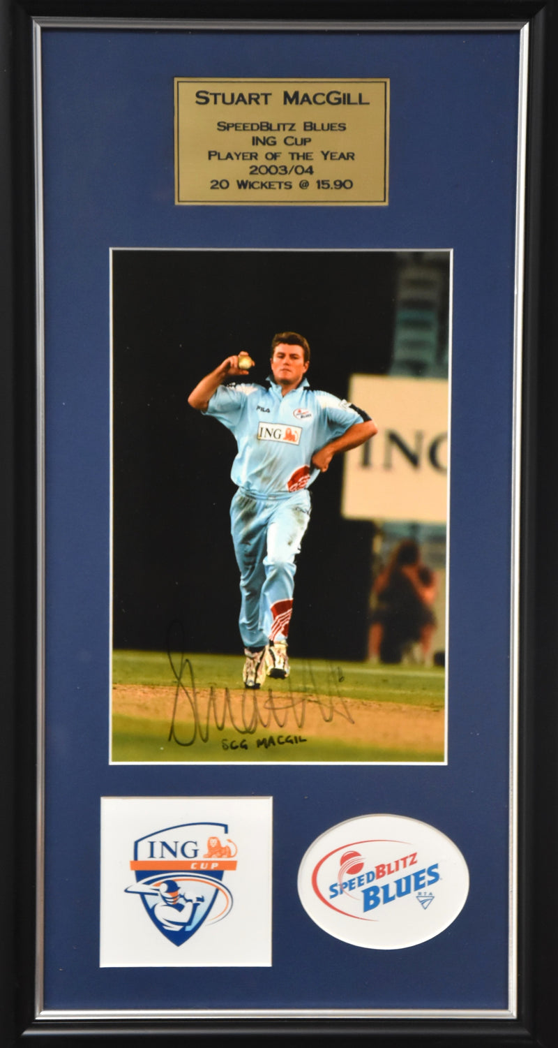 Load image into Gallery viewer, Stuart MacGill Collection - Ashes Kitbag, Signed Award, NSW Helmet
