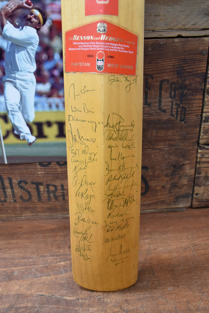 Load image into Gallery viewer, 1983-84 World Series Cup Bat Personally Signed by Australia, WIndies &amp; Pakistan
