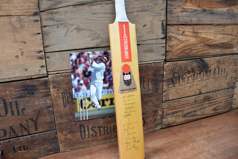 Load image into Gallery viewer, 1983-84 World Series Cup Bat Personally Signed by Australia, WIndies &amp; Pakistan
