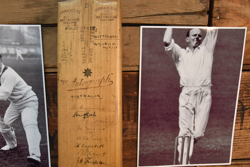 Load image into Gallery viewer, 1938 Australia v England Ashes Test Bat Personally Signed by Both Teams
