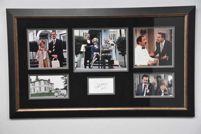 Load image into Gallery viewer, Fawlty Towers Collage Personally Signed by John Cleese and Prunella Scales
