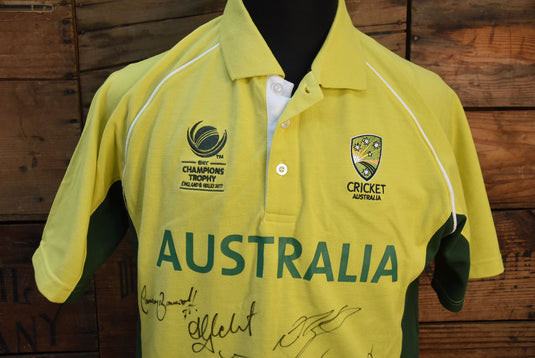 Australian Polo Shirt, Team Signed, ICC 2017 Champions Trophy