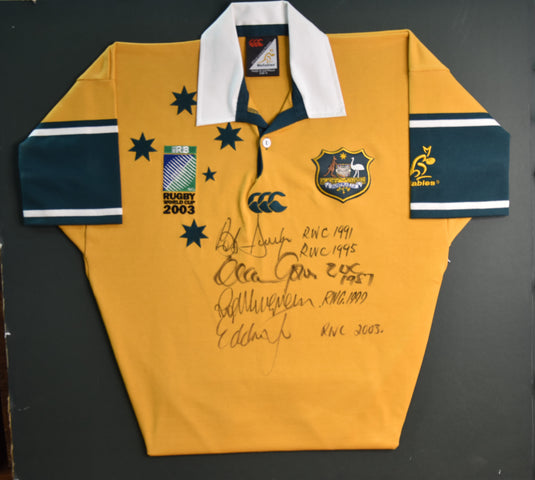 Australian Wallabies - RWC Coaches Personally Signed Jersey