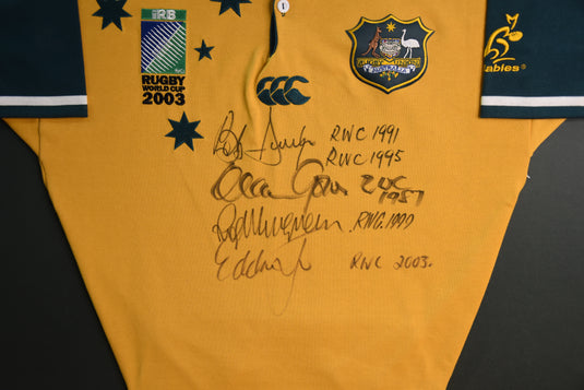 Australian Wallabies - RWC Coaches Personally Signed Jersey