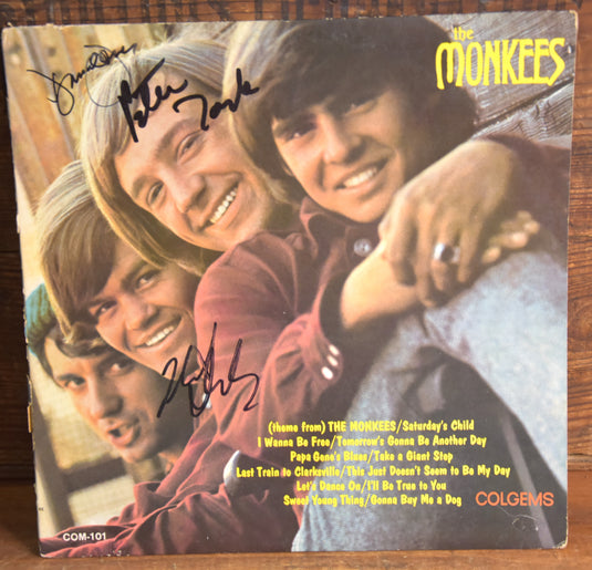 The Monkees Album Cover Personally Signed by Davy, Peter, Micky