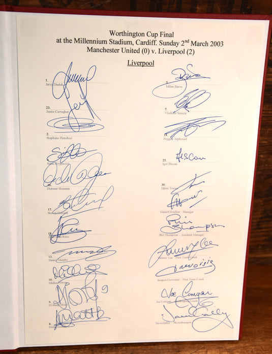 Liverpool FC Bound Cup Final Program, Team-Signed