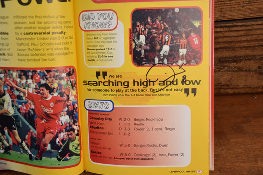 Liverpool FC 1998-1999 Annual Personally Signed by Legends