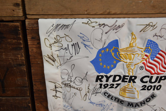 Ryder Cup 2010 Teams-Signed Pin Flag