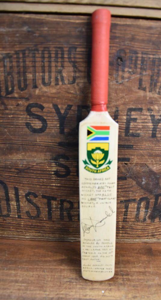 Allan Donald Test-Worn and Personally Signed South Africa Cricket Shirt plus BONUS