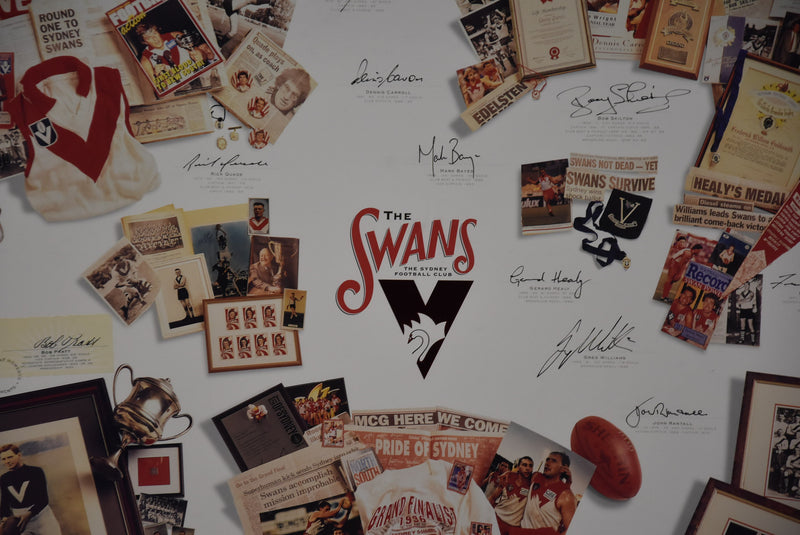 Load image into Gallery viewer, Sydney Swans &quot;Great Moments&quot; Multi Signed History Tribute, Framed
