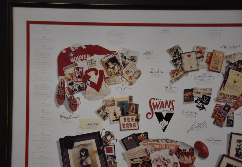 Load image into Gallery viewer, Sydney Swans &quot;Great Moments&quot; Multi Signed History Tribute, Framed
