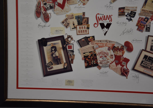 Sydney Swans "Great Moments" Multi Signed History Tribute, Framed