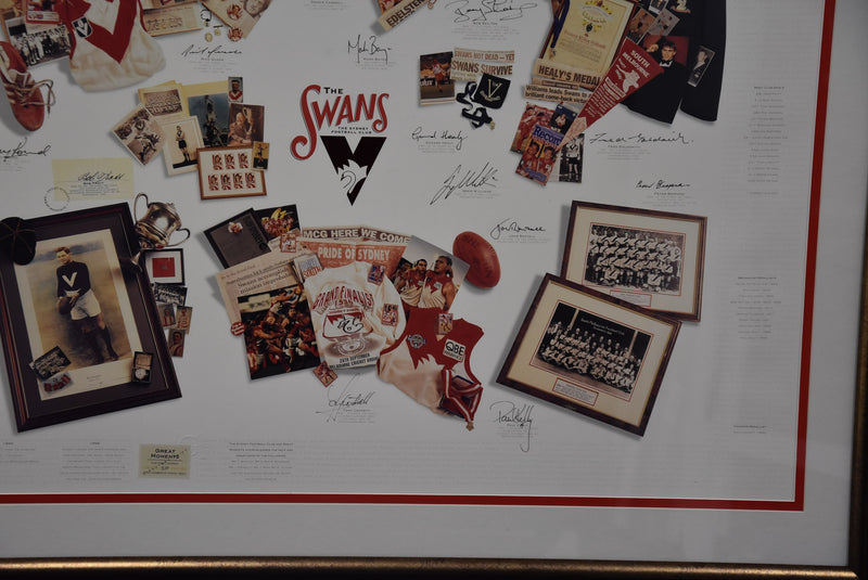 Load image into Gallery viewer, Sydney Swans &quot;Great Moments&quot; Multi Signed History Tribute, Framed
