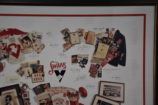 Sydney Swans "Great Moments" Multi Signed History Tribute, Framed