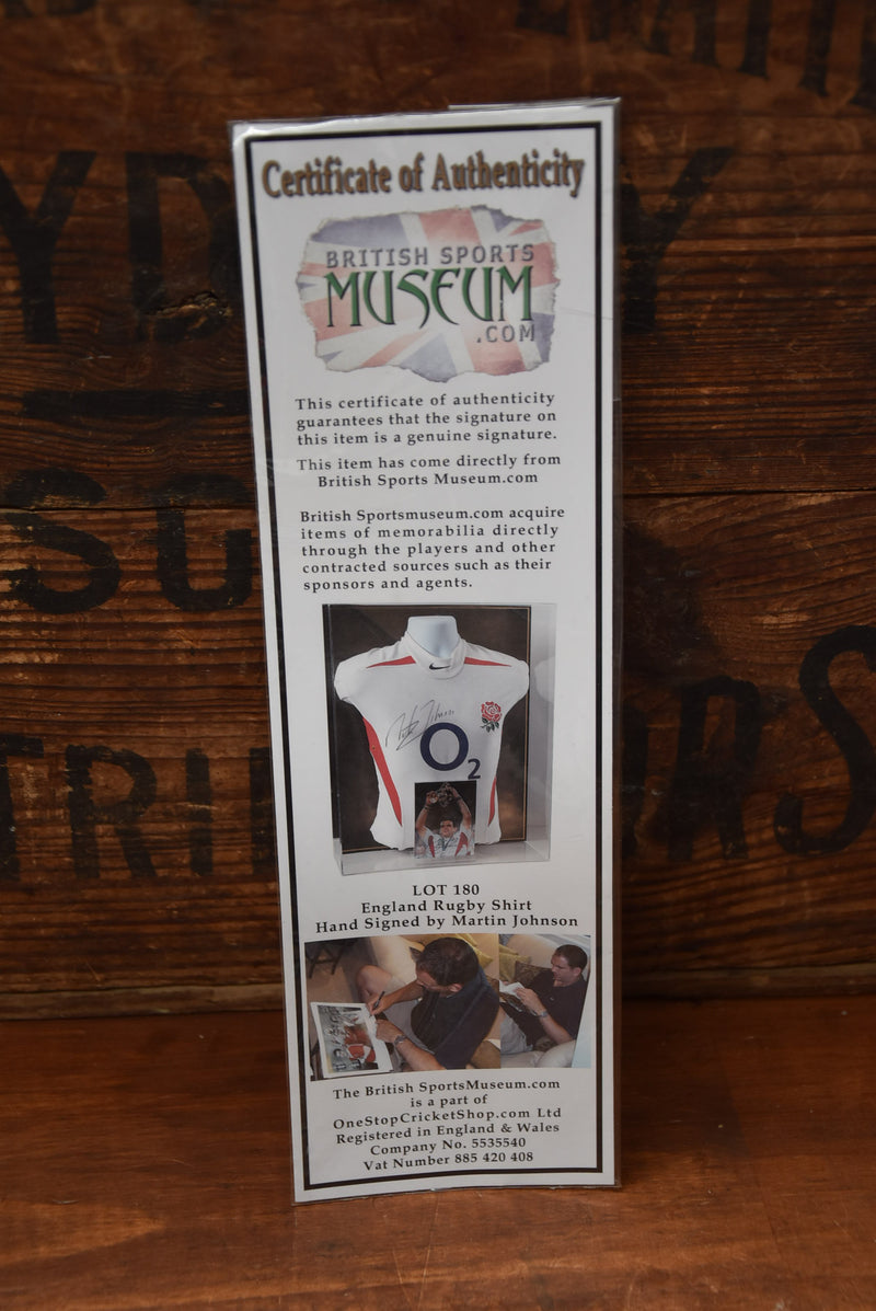 Load image into Gallery viewer, Martin Johnson England Rugby Dual Signed Jersey &amp; Photo, Framed
