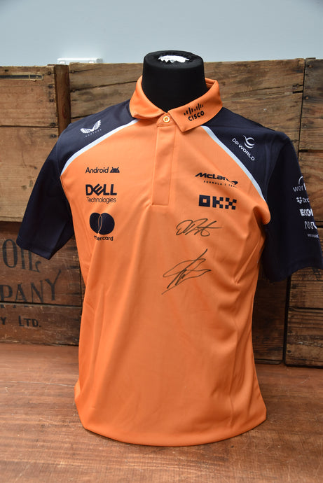 Oscar Piastri and Lando Norris Personally Signed Shirt