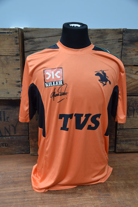 Shane Warne Personally Signed 2011 Pune Warriors Coach's Shirt