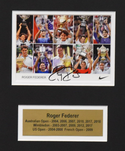 Roger Federer 'Decade of Dominance' Personally Signed Collage, from Unique Memorabilia. 