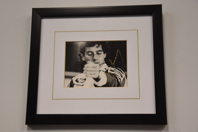 Ayrton Senna Personally Signed Photo, 1994, Framed