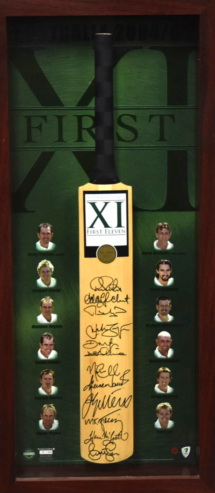 Load image into Gallery viewer, Australia 2004/05 First XI Signed Bat, from Unique Memorabilia. 

