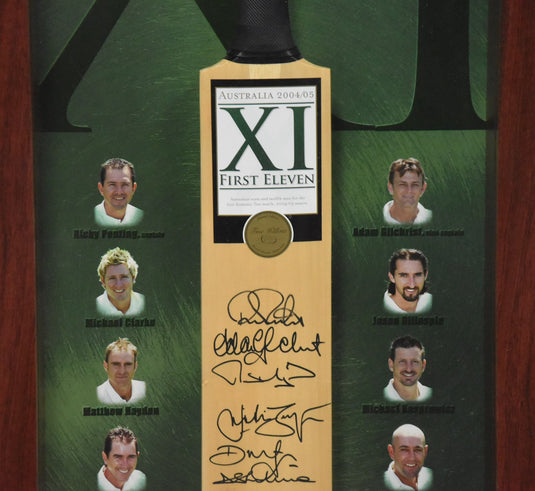 Australia 2004/05 First XI Signed Bat, from Unique Memorabilia. 