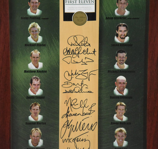 Australia 2004/05 First XI Signed Bat, from Unique Memorabilia. 