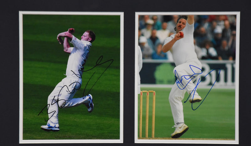 Load image into Gallery viewer, &#39;Gamebreakers&#39; Ben Stokes and Sir Ian Botham Personally Signed Collage, from Unique Memorabilia. 

