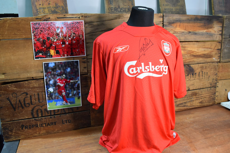 Load image into Gallery viewer, Luis Garcia Match-Worn Liverpool FC Jersey, Personally Signed
