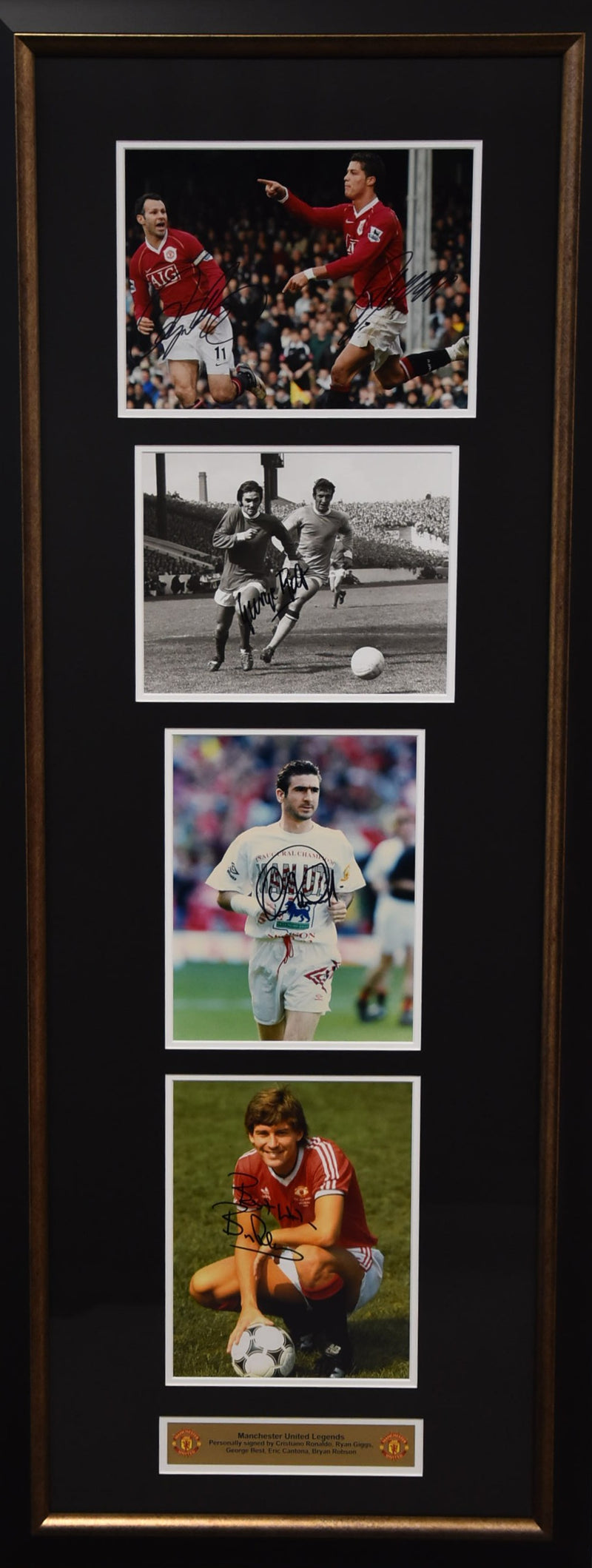 Load image into Gallery viewer, Manchester United Legends Signed Collage incl. Ronaldo, Cantona, Best, Robson and Giggs! From Unique Memorabilia. 
