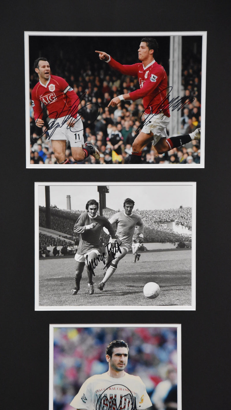 Load image into Gallery viewer, Manchester United Legends Signed Collage incl. Ronaldo, Cantona, Best, Robson and Giggs! From Unique Memorabilia. 
