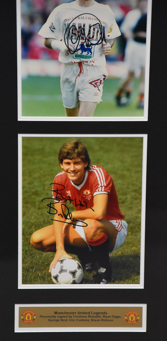 Manchester United Legends Signed Collage incl. Ronaldo, Cantona, Best, Robson and Giggs! From Unique Memorabilia. 