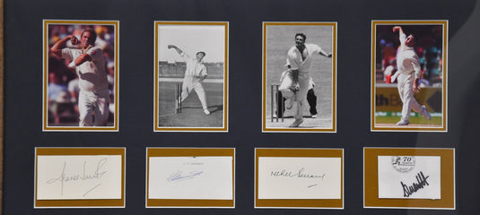 History's Greatest Leg Spinners Signed Collage, from Unique Memorabilia. 