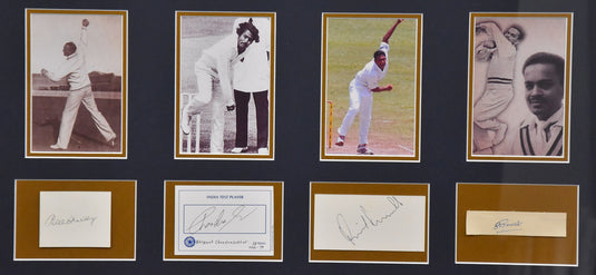 History's Greatest Leg Spinners Signed Collage, from Unique Memorabilia. 