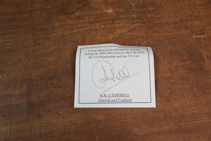 Load image into Gallery viewer, Sol Campbell Match Worn Boot, Arsenal FC, 2001-2002 EPL Winners
