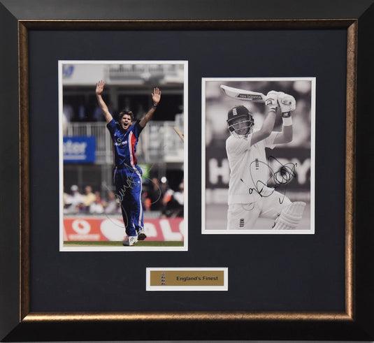 'England's Finest Cricketers' Signed by James Anderson and Joe Root from Unique Memorabilia