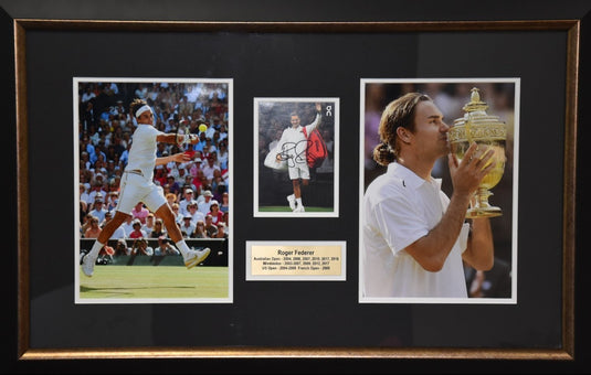 Roger Federer Personally Signed Celebratory Collage, from Unique Memorabilia. 