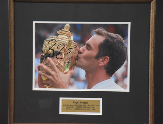 Roger Federer 'The Greatest on Grass' Signed Portrait, from Unique Memorabilia. 