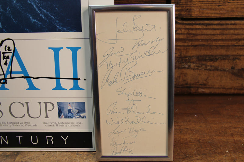 Load image into Gallery viewer, Australia II America's Cup 1983 Skipper &amp; Crew Signed Poster &amp; Page
