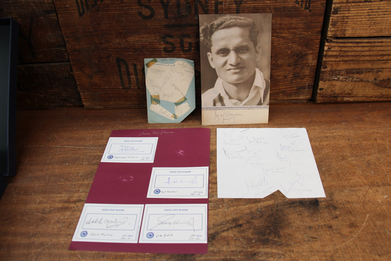Load image into Gallery viewer, India Test Cricket Player-Signed Historic Collection
