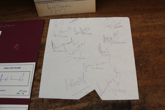 India Test Cricket Player-Signed Historic Collection