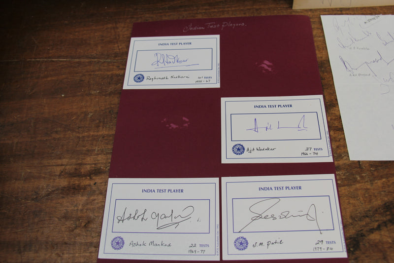Load image into Gallery viewer, India Test Cricket Player-Signed Historic Collection
