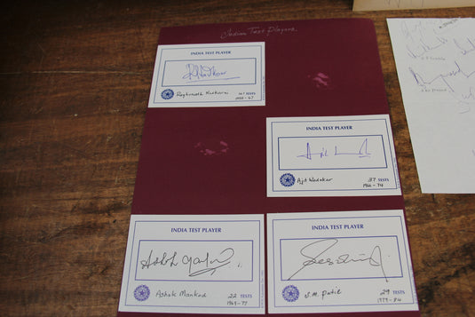 India Test Cricket Player-Signed Historic Collection