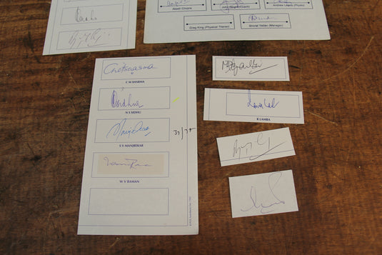 India Test Cricket Player-Signed Historic Collection
