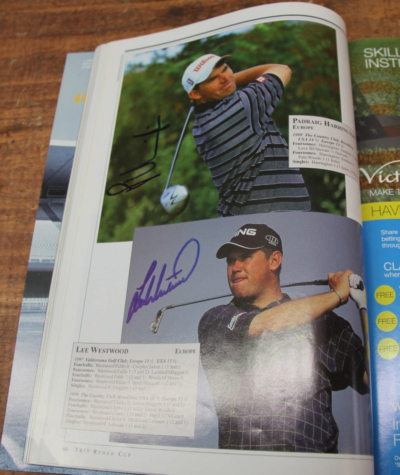 Load image into Gallery viewer, 2002 Ryder Cup Program Fully Signed by US and European Teams
