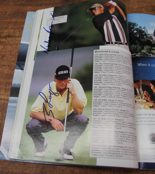 2002 Ryder Cup Program Fully Signed by US and European Teams